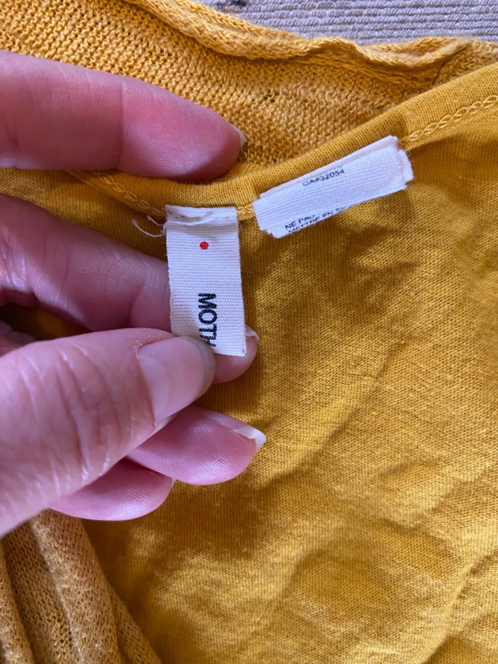 Anthropologie Moth Mustard Yellow Linen Cotton Midi Dress Womens M Faux Wrap - Picture 6 of 7